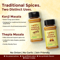 Kanji Masala vs Thepla Masala features comparison Jain friendly no onion garlic Gujarati spices