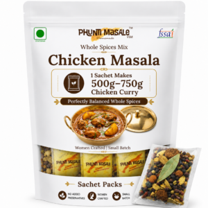 Phunti Masale Whole Spices Chicken Masala sachet pack for homemade chicken curry
