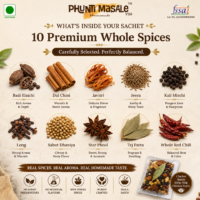 Premium whole spices used in chicken masala including cardamom cinnamon cumin cloves and star anise