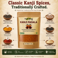 Kanji masala premix ingredients mustard seeds black salt turmeric red chilli hing phunti masale 250g