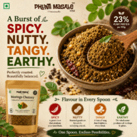 Traditional moringa chutney podi powder for idli dosa rice and Indian meals