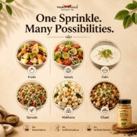 Triphala Chatpata Masala used on fruits salads sprouts dahi makhana and chaat